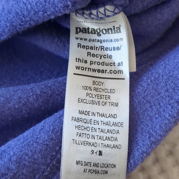 Patagonia Microdini‎ 1/2 Zip Pullover Women's XS Colorblock Mock Neck - Picture 8 of 10